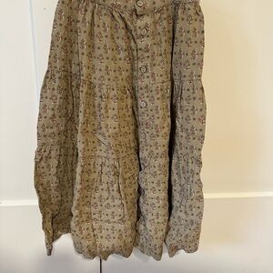 Rylee + Cru Olive Floral Skirt